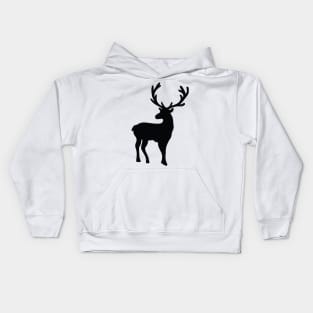 Black and white nordic deer Kids Hoodie